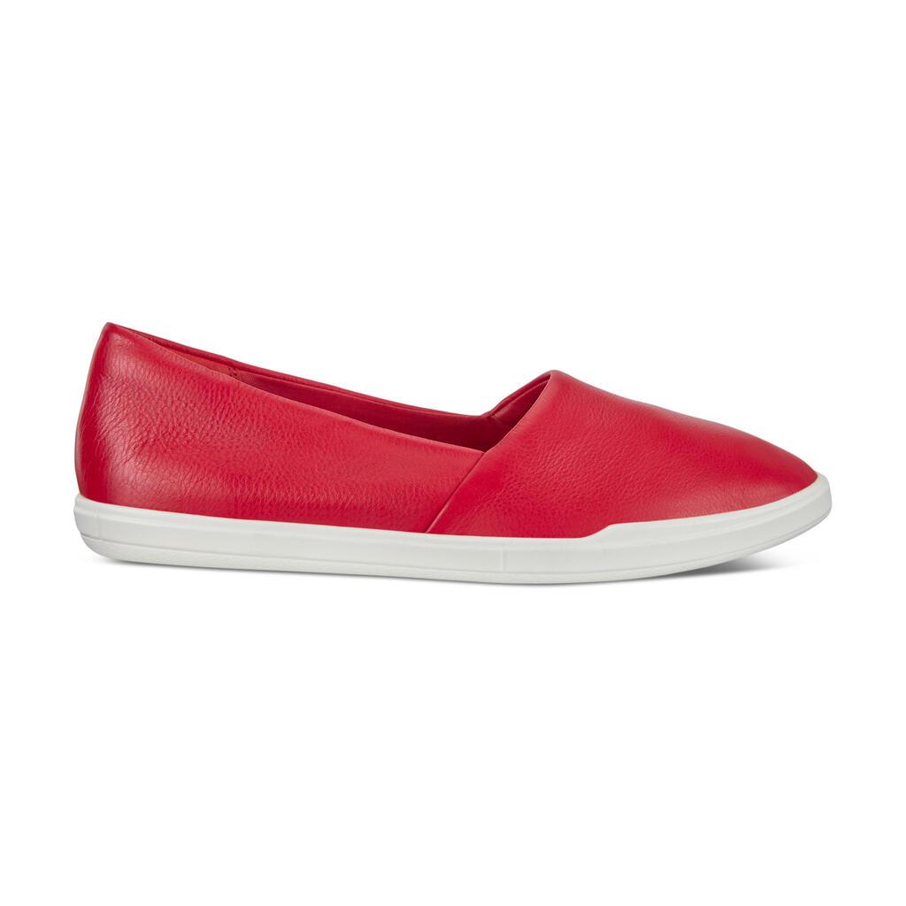 Ecco Simpil Loafers Womens Flats Shoes Red Outlet - India EVL-509762